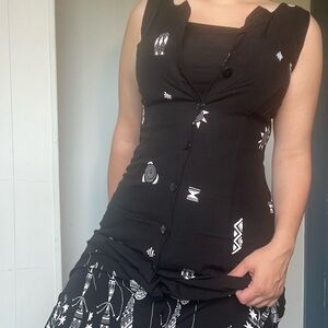 Vintage button-up maxi dress